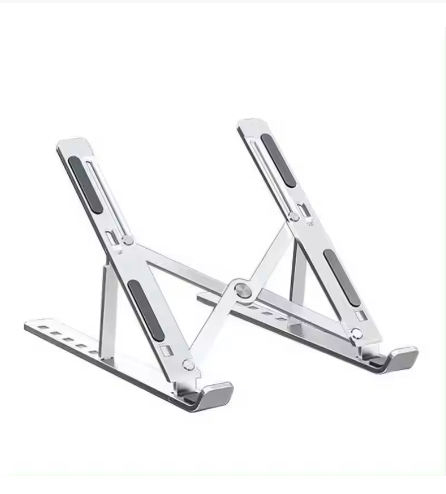 Desktop height holder table metal portable aluminium fordable adjustable laptop stand image